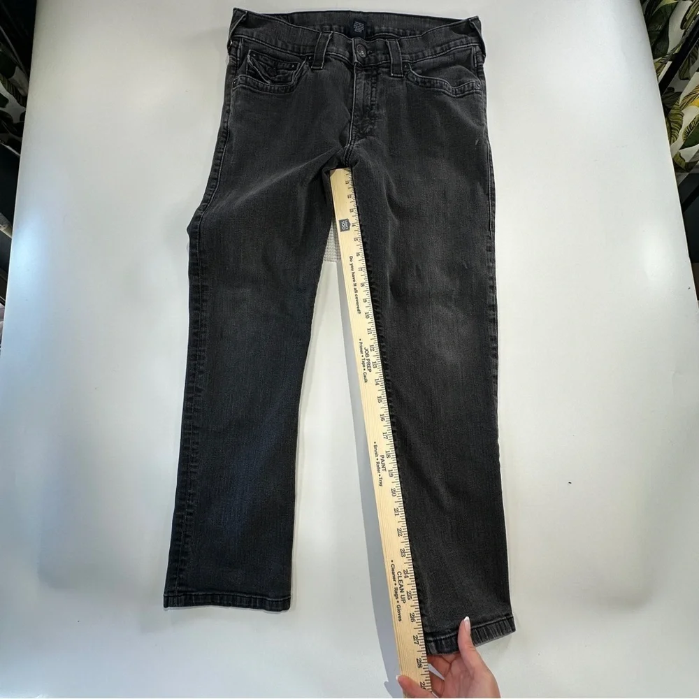 True Religion Ricky Flap Pocket Relaxed Straight Jeans Dark Gray 33